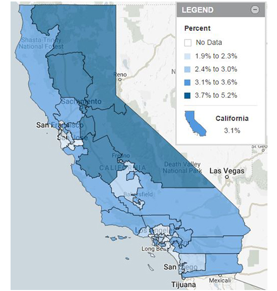 Children with Major Disabilities, by State Senate District, 2011-2015
