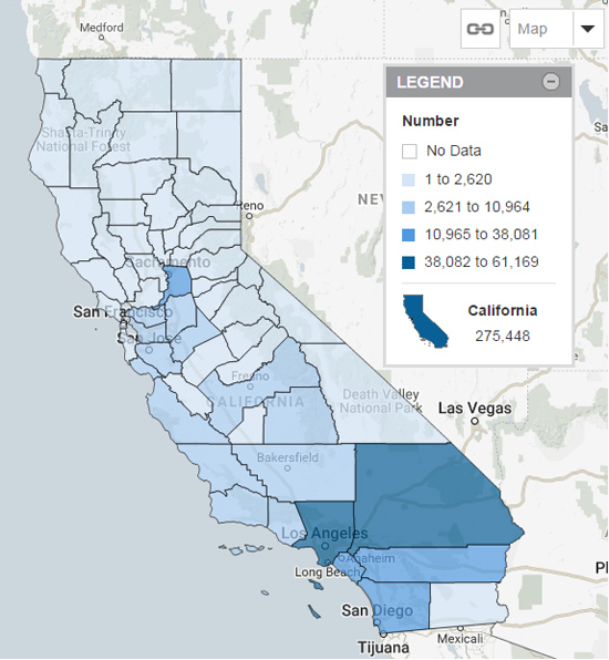 Homeless Public School Students Map